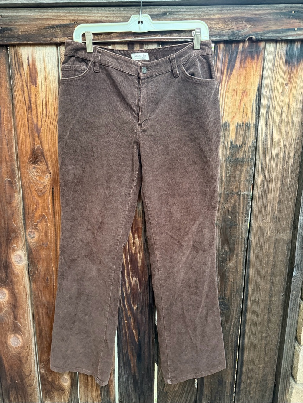 St. John's Bay Brown Stretch Corduroy Bootcut Flare Pants 
Size 10